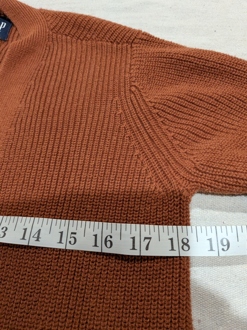 Women's Open Front Cardigan Sweater in Deep Orange - Picture 6 of 9